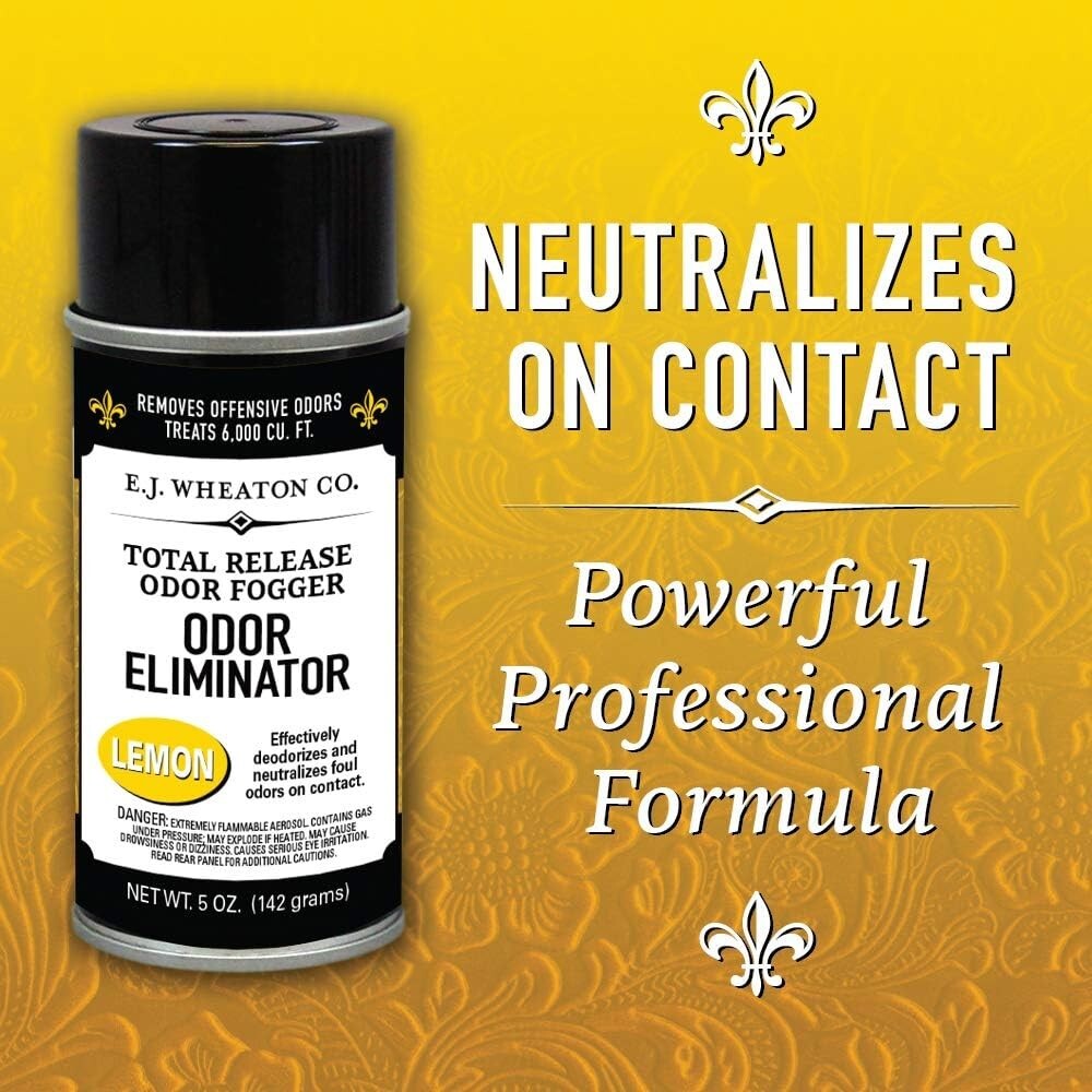 Professional Strength Odor Eliminator Fogger - Lemon Scent, 3 Cans, 6000 CU. FT.