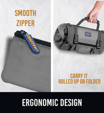 Load image into Gallery viewer, Compact Heavy-Duty Tool Roll-Up Bag with 6 Detachable Pouches - Lightweight