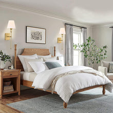 Load image into Gallery viewer, Modern Classic Indoor Wall Sconces Set of 2 - Flared Fabric Shade Design
