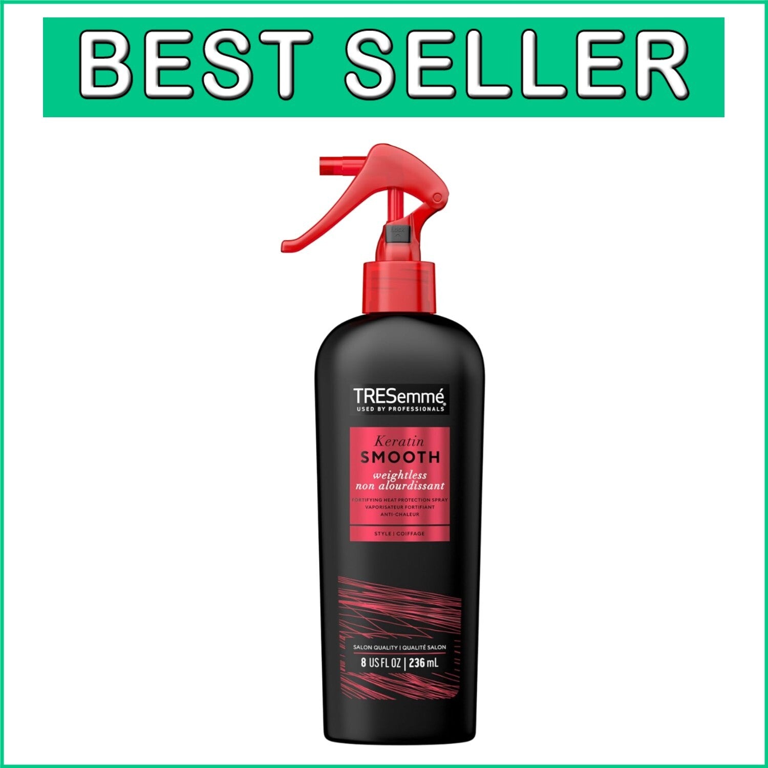 Frizz Control and Heat Protection Spray – 450°F Shield, 8 Fl Oz | PETA Approved