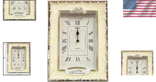 Load image into Gallery viewer, Beautiful Free-Standing 25th Anniversary Quartz Clock - Silver Floral Design