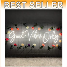 Load image into Gallery viewer, Eye-Catching 'Good Vibes Only' Neon Light - Wall Mount for Celebrations &amp; Decor