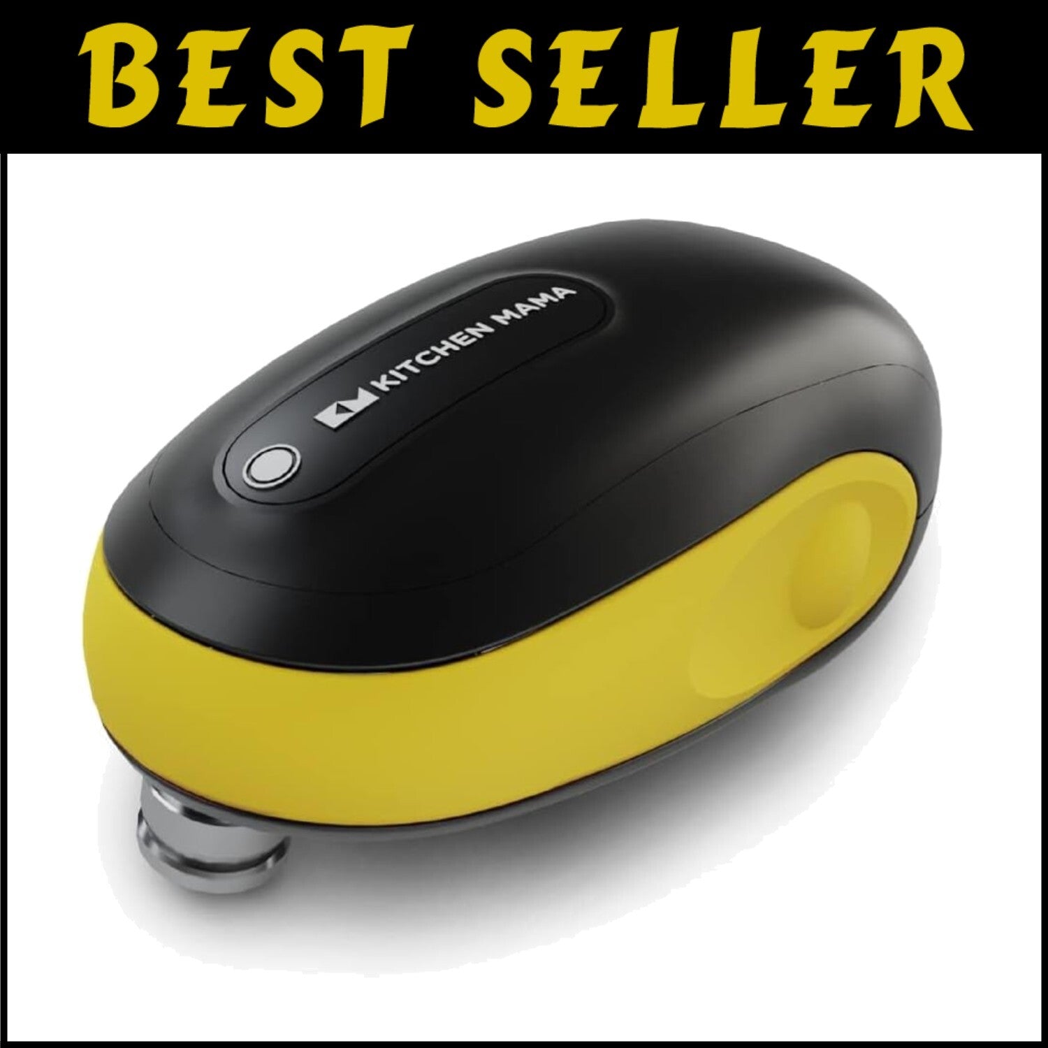 Ergonomic Battery-Operated Can Opener: No Cuts, Just Convenience in Yellow