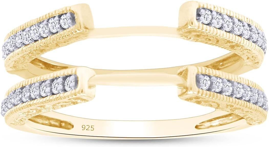 Beautiful Ring Guard Enhancer with Secure Fit for Engagement & Wedding Rings