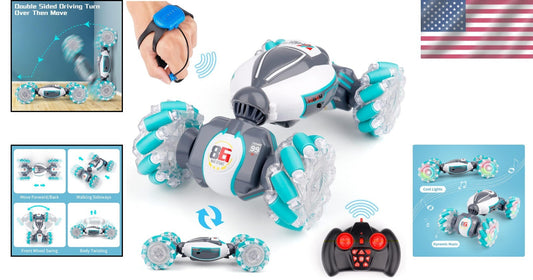 360-Degree Rotating RC Stunt Car - Perfect Gift for Boys & Girls Aged 6-12