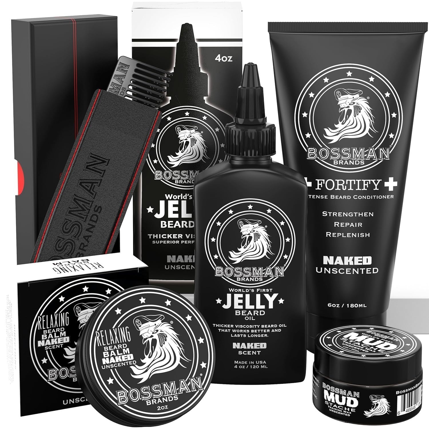 Ultimate Beard Grooming Set with Intense Conditioner & MUDstache Wax - 13 Fl Oz