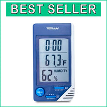 Load image into Gallery viewer, Compact Digital Thermometer with Clock and Humidity Monitor - Easy Maintenance