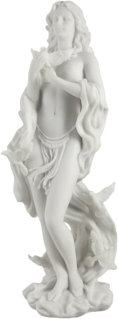 Marble Finish Greek Goddess of Love Statue - Artisan Handcrafted 10" Figurine