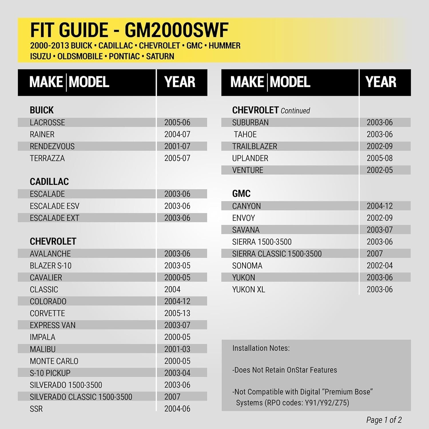 Premium Car Radio Wiring Harness for Select GM Models - Enhanced Sound Quality