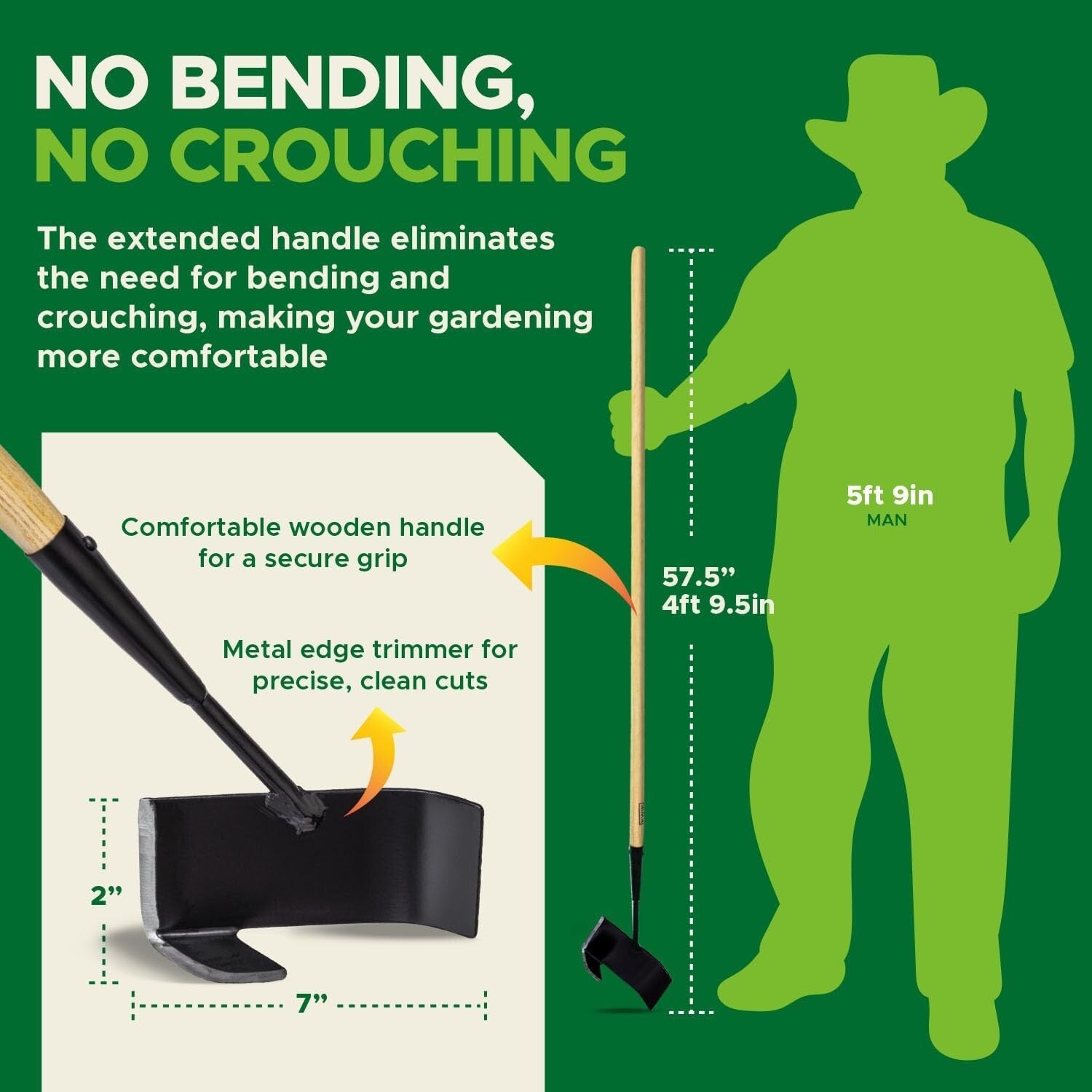 All-in-One Gardening Edger - Lightweight Tool for Perfectly Defined Flower Beds