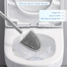 Load image into Gallery viewer, Flexible Silicone Toilet Brush with Stainless Steel Holder - Modern Cleanliness