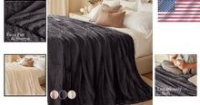 Load image into Gallery viewer, King Size Faux Fur Blanket 108x90 - Elegant Reversible Throw for All Seasons