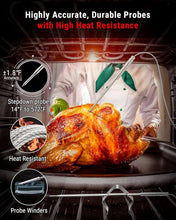 Load image into Gallery viewer, Precision Wireless Meat Thermometer with Dual Probes for Outdoor Cooking &amp; BBQ