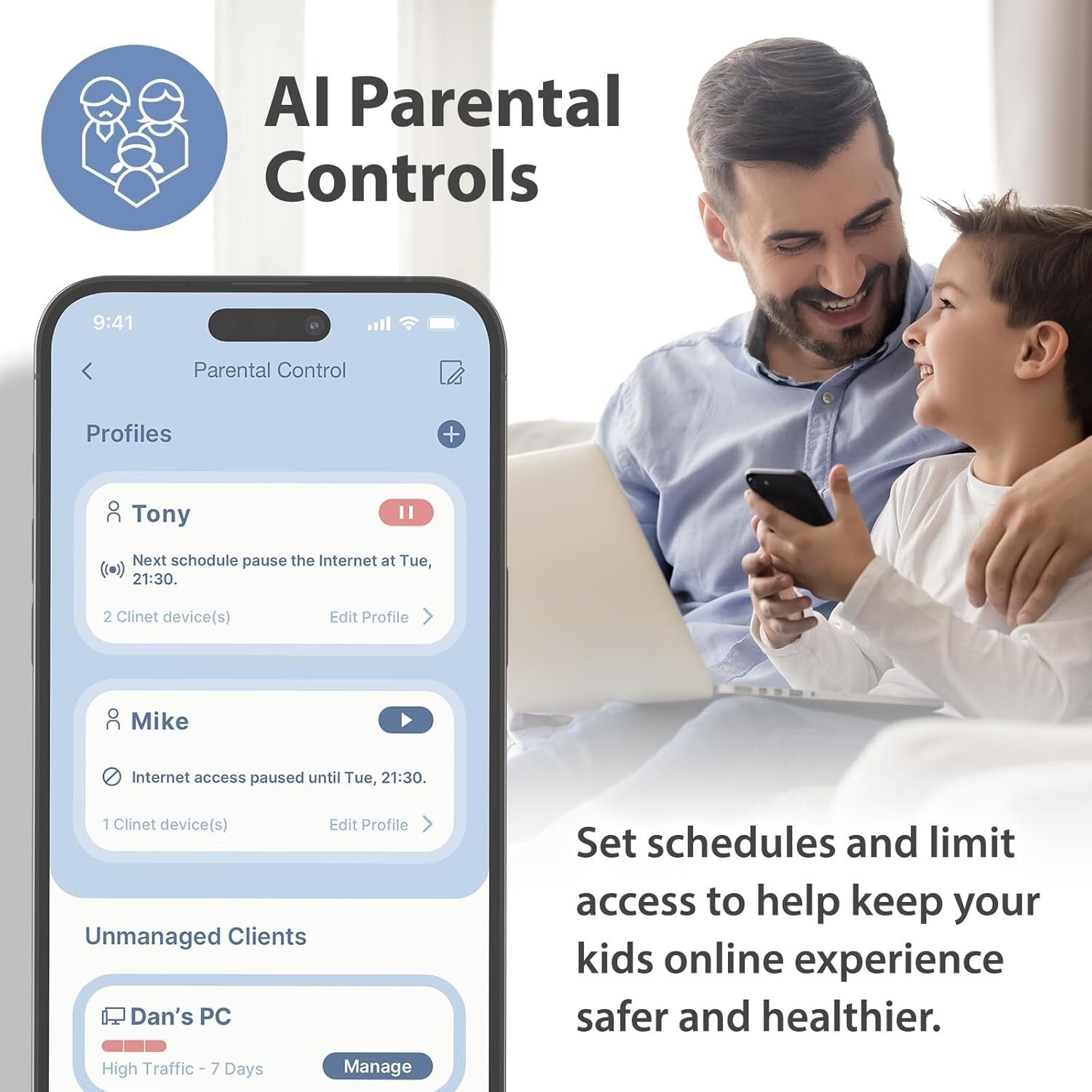 Ultimate AX3000 WiFi 6 Mesh Duo - Fast Connectivity & AI Parental Controls