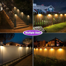 Load image into Gallery viewer, Solar LED Deck Lights - RGB &amp; Warm White Modes, Waterproof 4-Pack for Outdoors