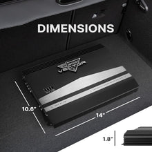 Load image into Gallery viewer, Compact 2000W Car Audio MOSFET Amplifier - 4 Channel with Protection Features