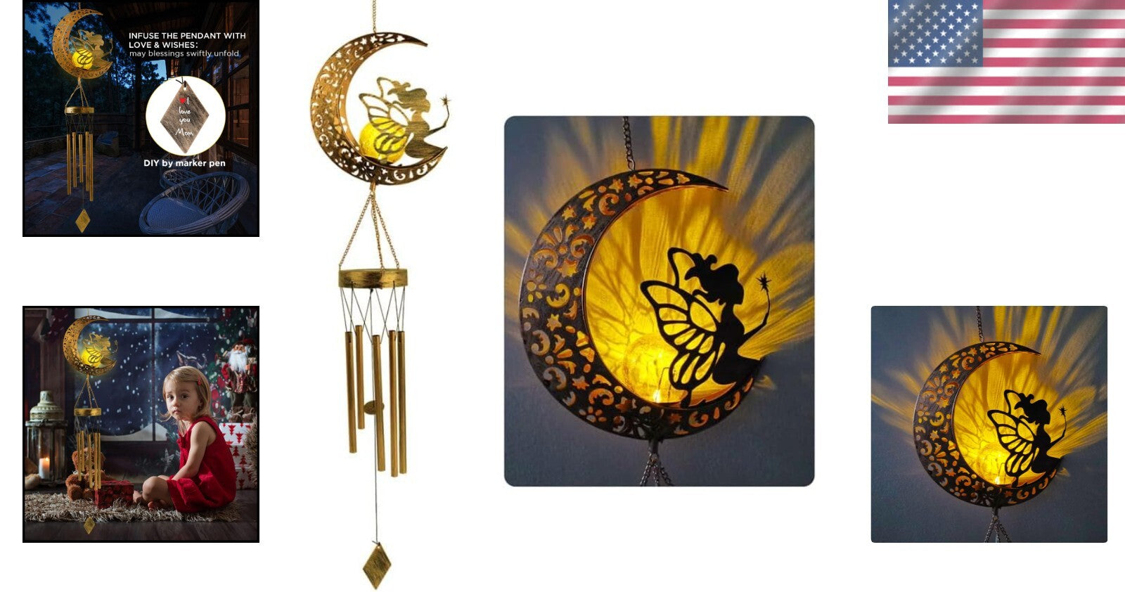 Beautiful Solar-Powered Wind Chimes - Unique Gifts for Birthdays & Celebrations