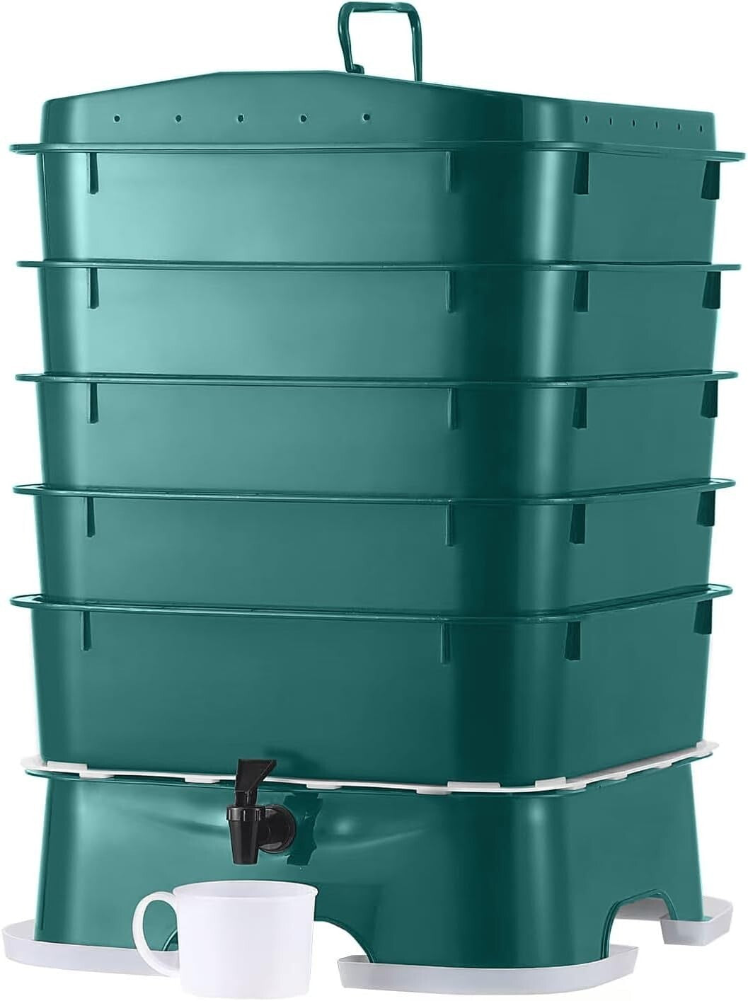 The Original Plus 5-Tray Worm Composter - Sustainable Indoor & Outdoor Solution
