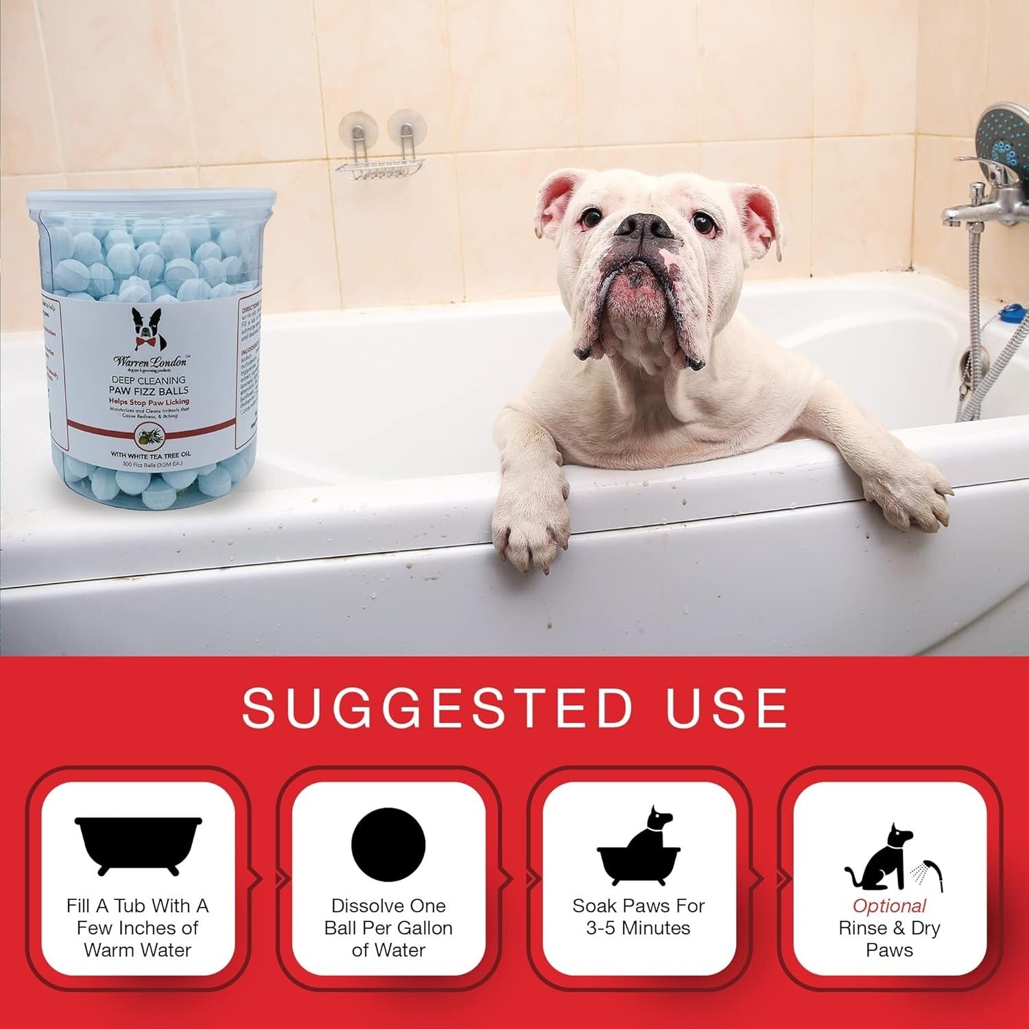 Natural Dog Paw Soak Balls - Eliminate Licking & Soothe Itchy Paws Effectively