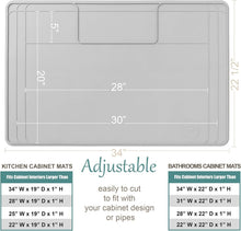 Load image into Gallery viewer, Premium Silicone Under Sink Liner - Trimmable, Waterproof &amp; Durable 34" x 22"
