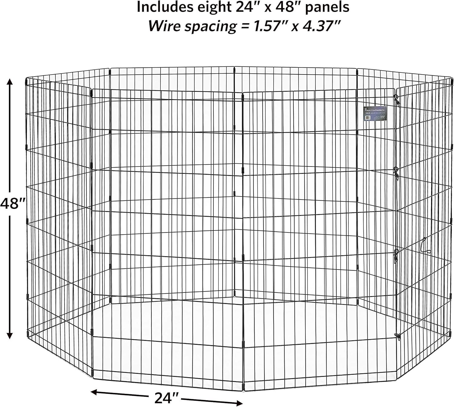 Secure & Spacious Pet Exercise Pen, 24" W x 48" H - Ideal for Indoor/Outdoor Use