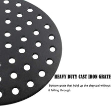 Load image into Gallery viewer, Heavy-Duty Cast Iron Charcoal Plate for XL Big Green Egg - Clog-Resistant Design