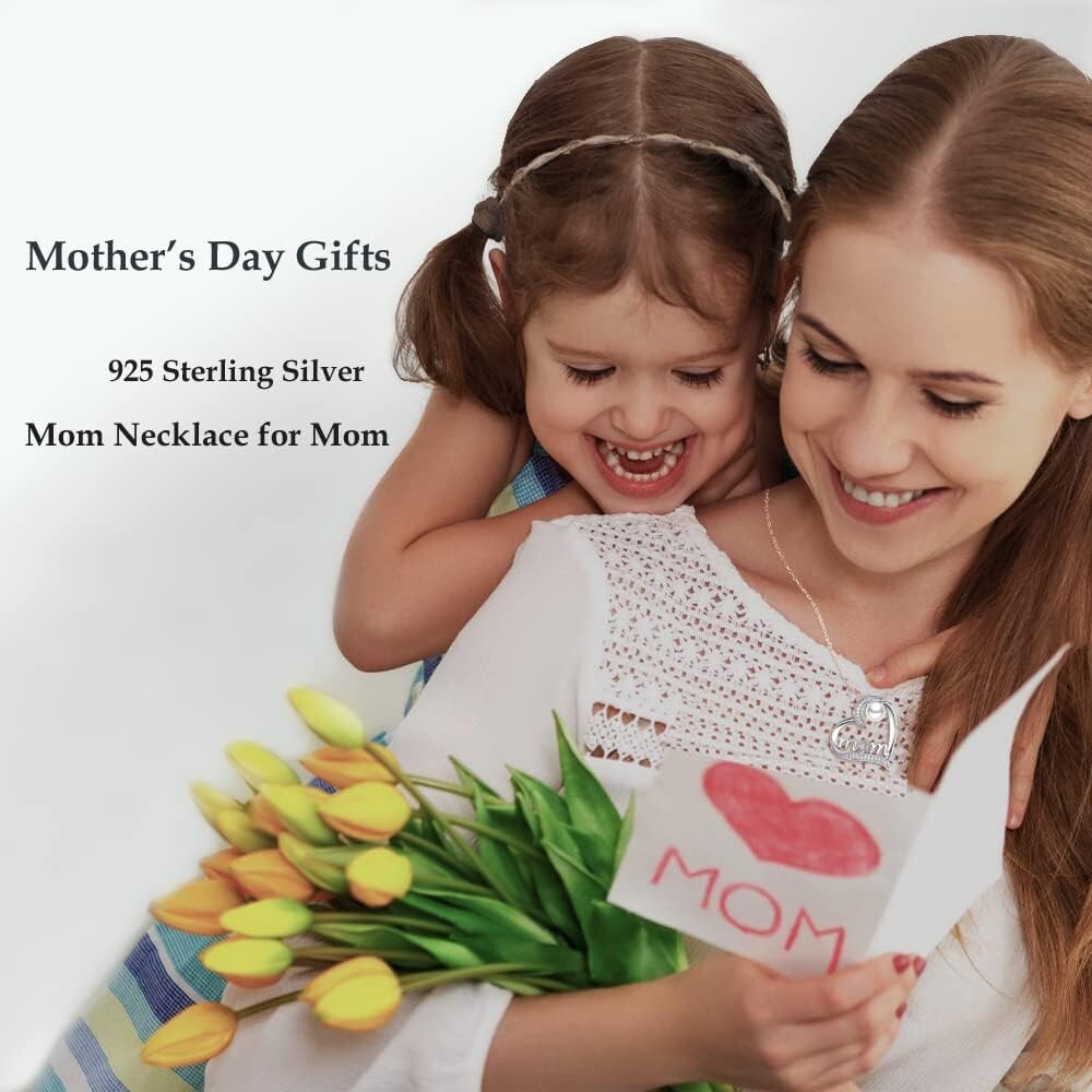 Elegant 925 Sterling Silver Birthstone Heart Pendant Necklace for Women