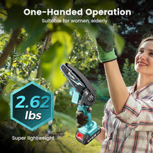 Load image into Gallery viewer, Cordless 6-Inch Mini Chainsaw with 2 Batteries - Ideal for Pruning and Cutting