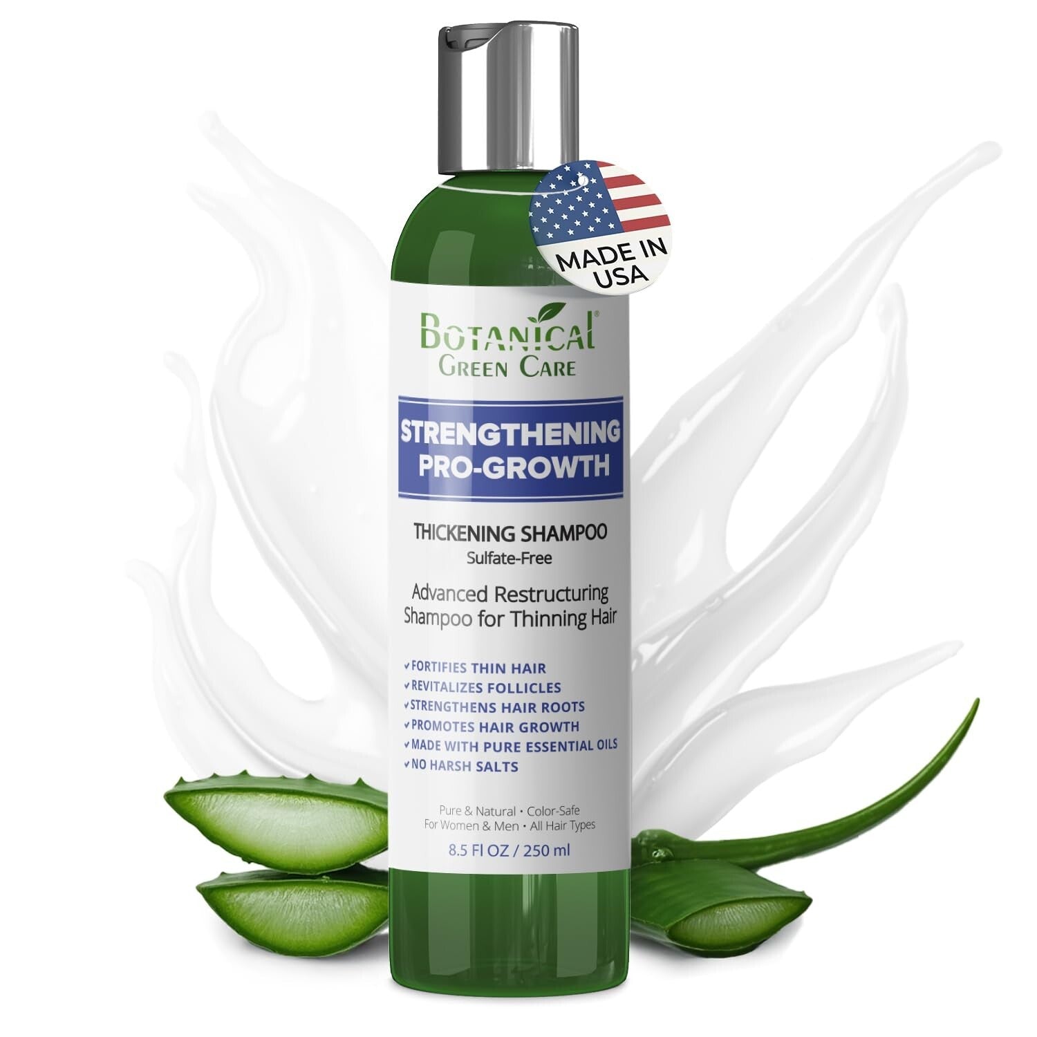 Pro-Growth Shampoo for Thinning Hair - DHT Blocker, Fuller & Stronger Strands