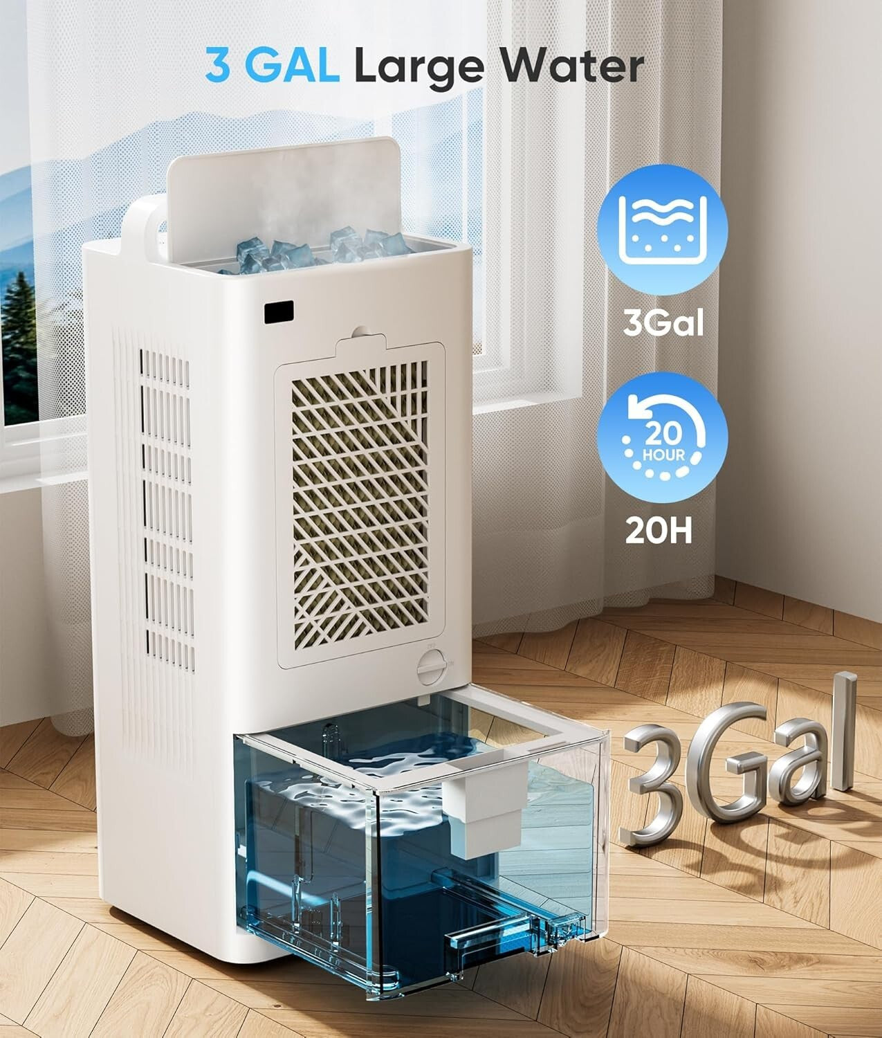 6-Speed Portable Evaporative Air Conditioner with 20H Cooling & Remote Control