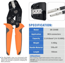 Load image into Gallery viewer, Versatile Solar Electrical Tool Set: Crimper, Stripper, Cutter for 2.5/4/6mm²