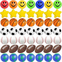 Load image into Gallery viewer, Sport-Themed 60 Pcs Mini Stress Balls Set - Stress Relief for Kids &amp; Adults