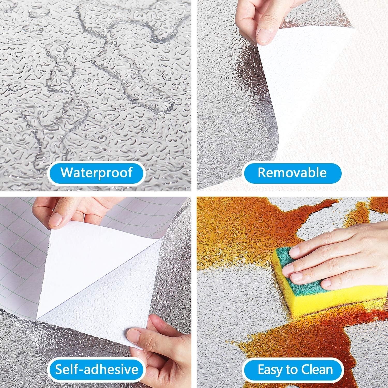 15.7'' x 708'' Heat Resistant Aluminum Foil Contact Paper for Kitchen Decor