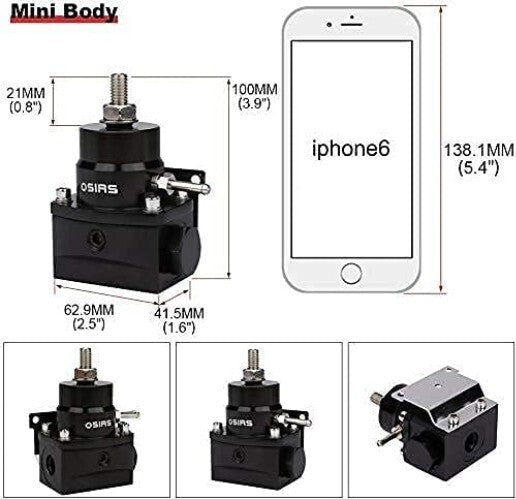 Universal AN6 Adjustable Fuel Pressure Regulator Kit for Cars and Marine Engines