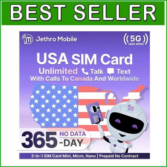 Unlimited Talk & Text Phone Plan | Easy 12-Month Prepaid SIM by Jethro Mobile