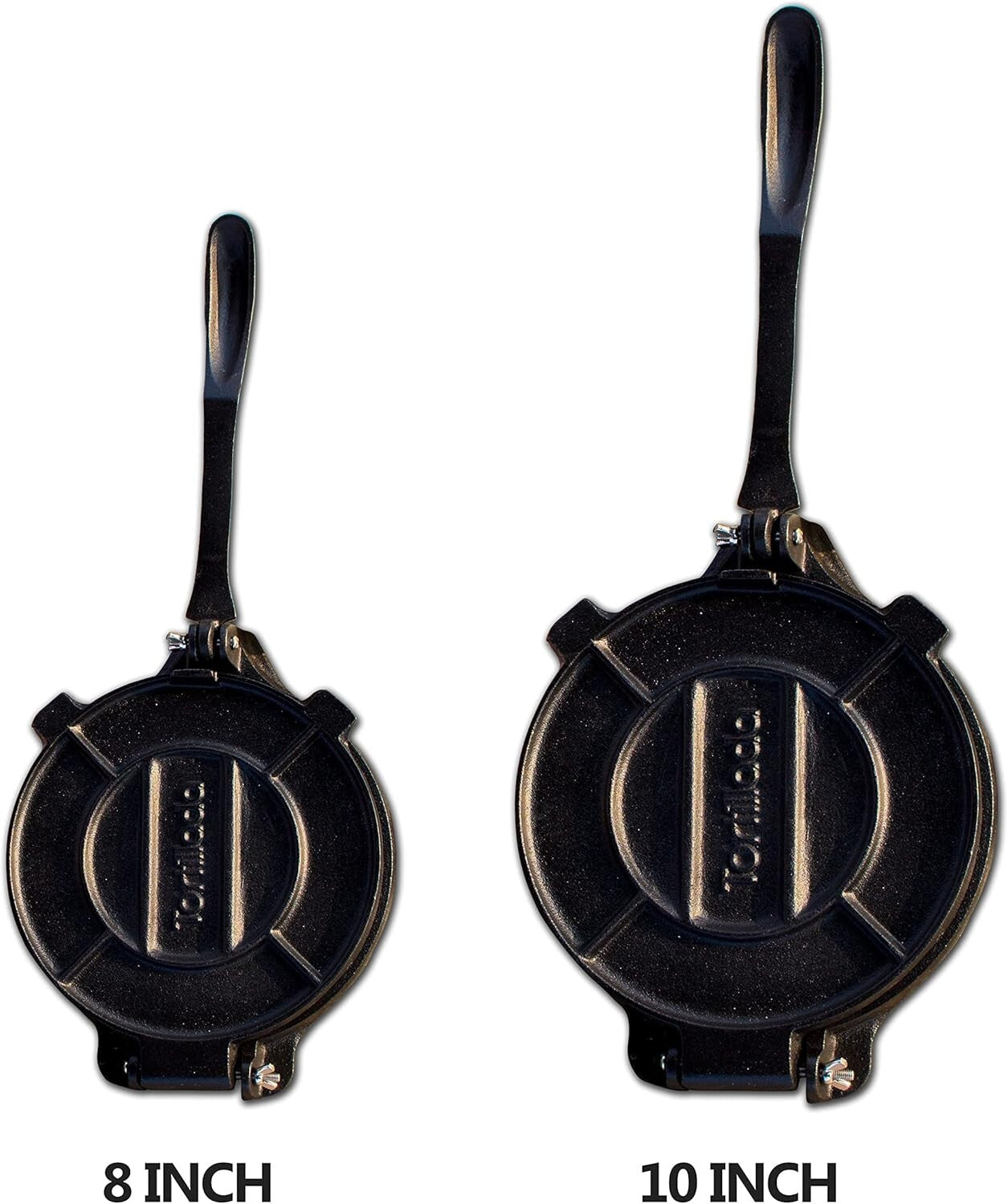 Durable 10-Inch Cast Iron Tortilla Maker with E-Book of 50 Delicious Recipes