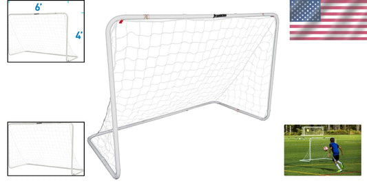 Competition Soccer Goal (6' x 4') - Unisex, Portable, with Weather-Resistant Net