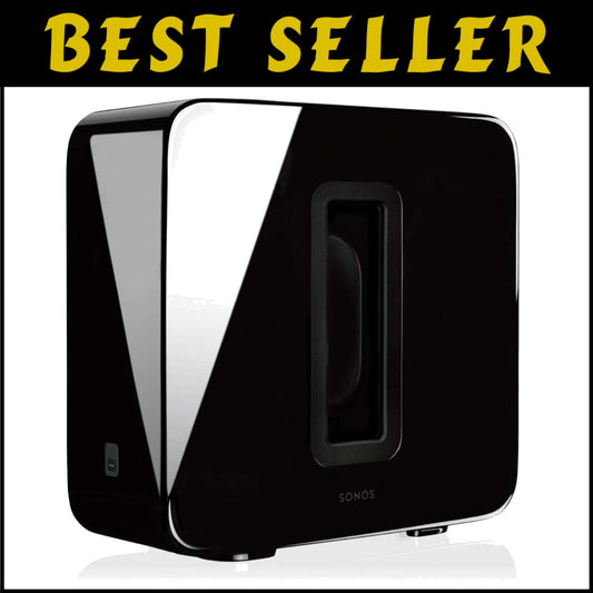 Versatile Wireless Subwoofer in Black - Deep Bass for Home Entertainment