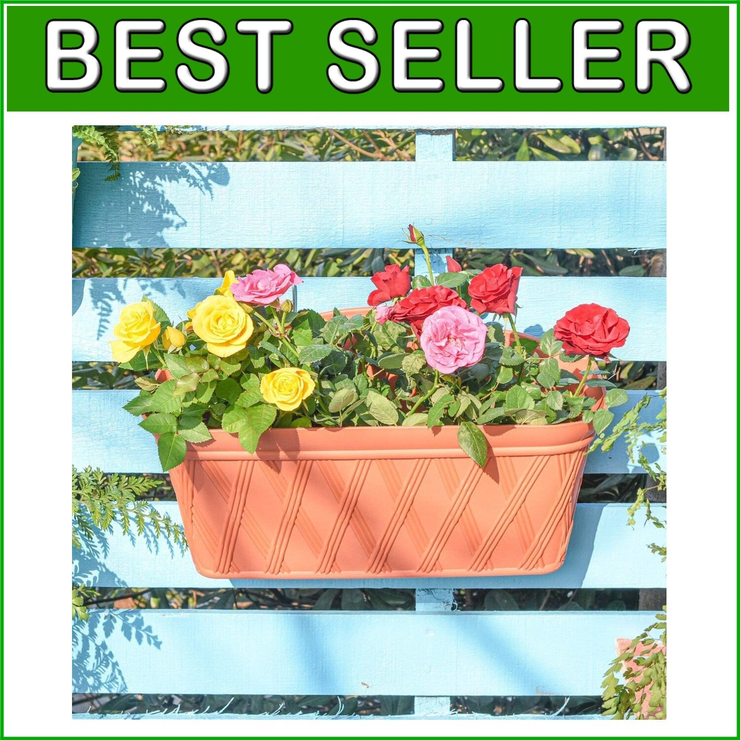 16.5 Inch Wall-Mounted Planters - Lightweight Terracotta Pots for Modern Gardens