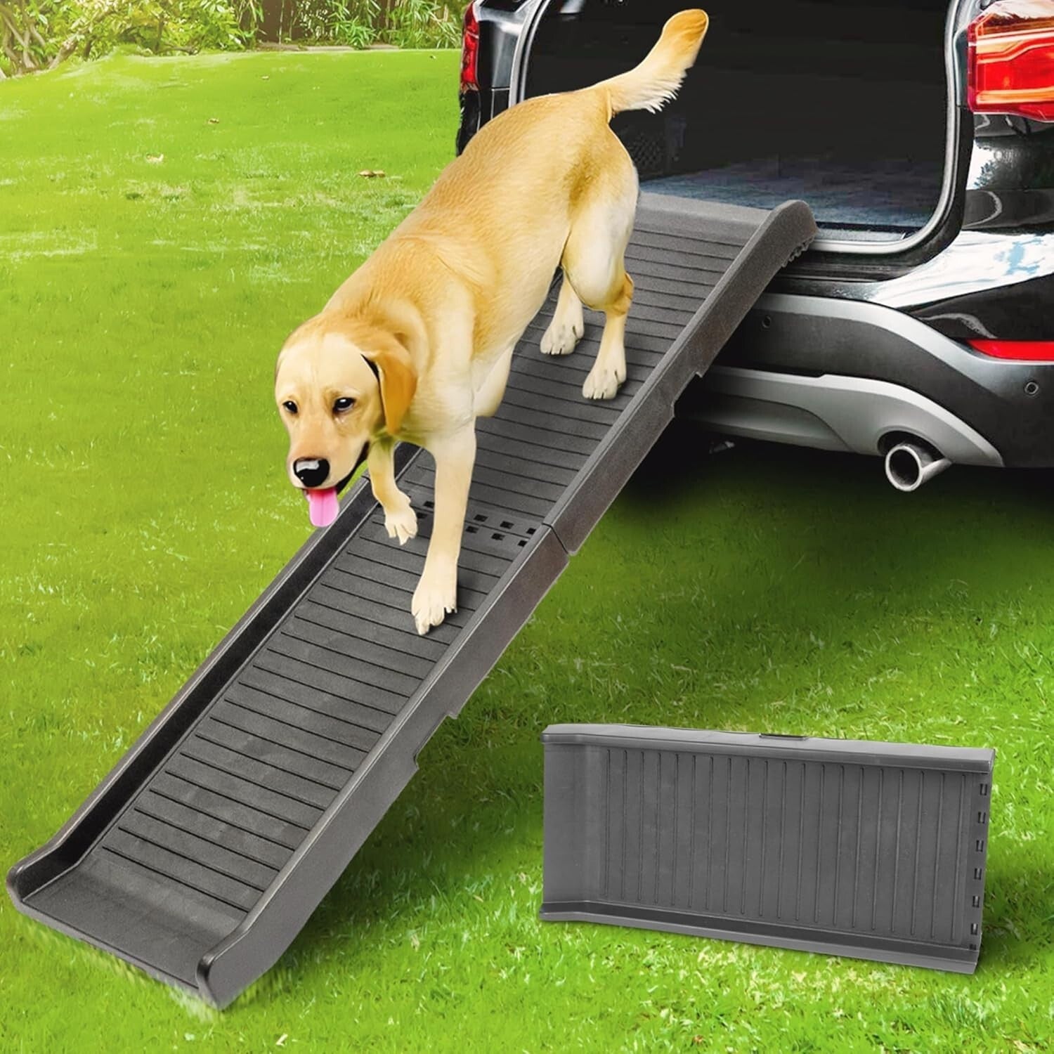 Portable 68.5” Dog Ramp for Large Dogs – Sturdy, Anti-Slip, 300 lbs Capacity
