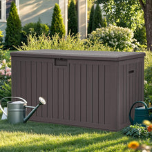 Load image into Gallery viewer, 200 Gallon Double-Wall Deck Box with Divider – Water-Resistant Outdoor Storage