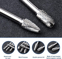 Load image into Gallery viewer, Versatile Metal Carving Burr Set - 10 Durable Tungsten Carbide Bits Included