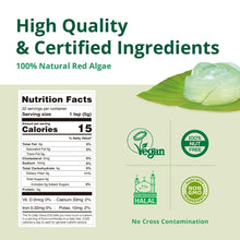 Load image into Gallery viewer, High Strength Agar Agar Powder, Vegan Gelatin, 100% Natural &amp; Bonus Cookbook