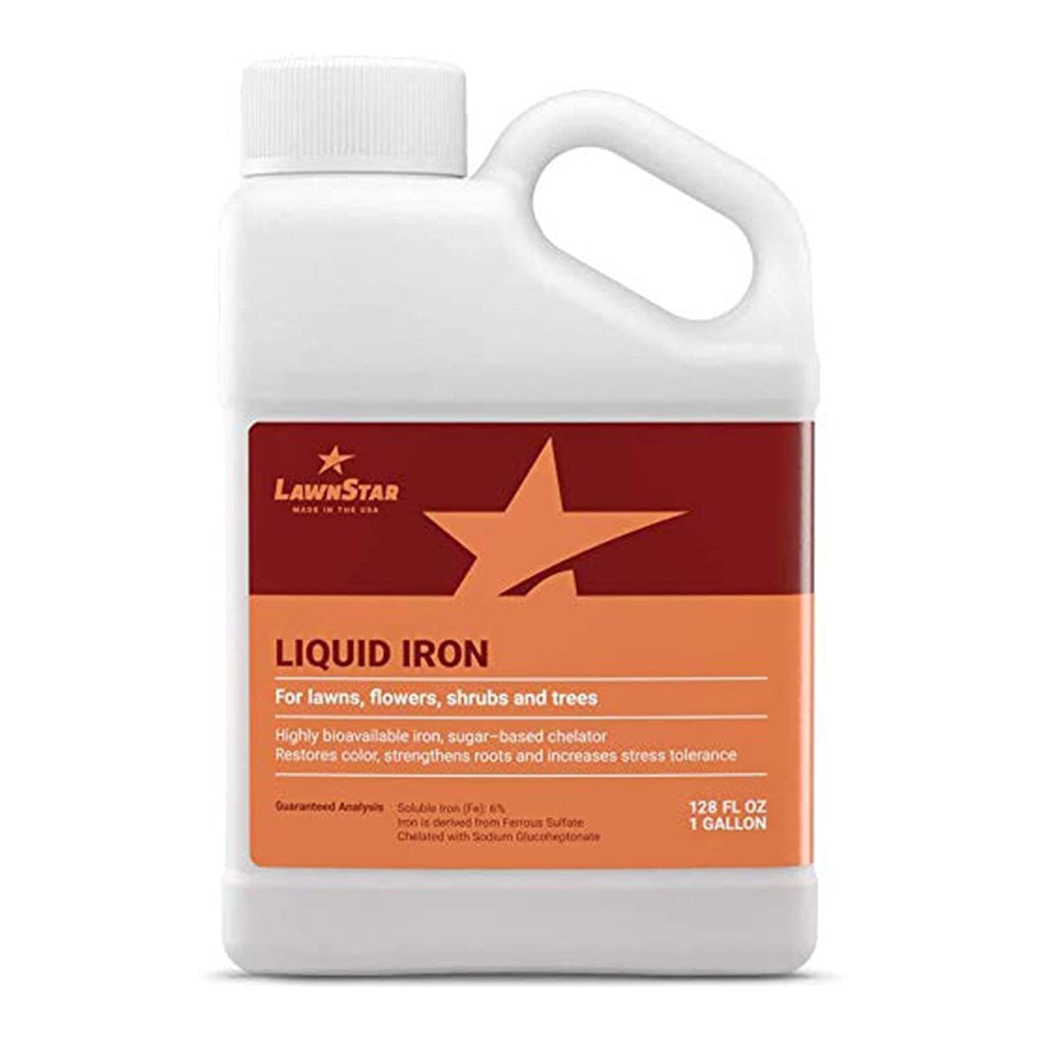 American-Made Liquid Iron 1 Gallon - Treat Yellowing Leaves & Promote Growth