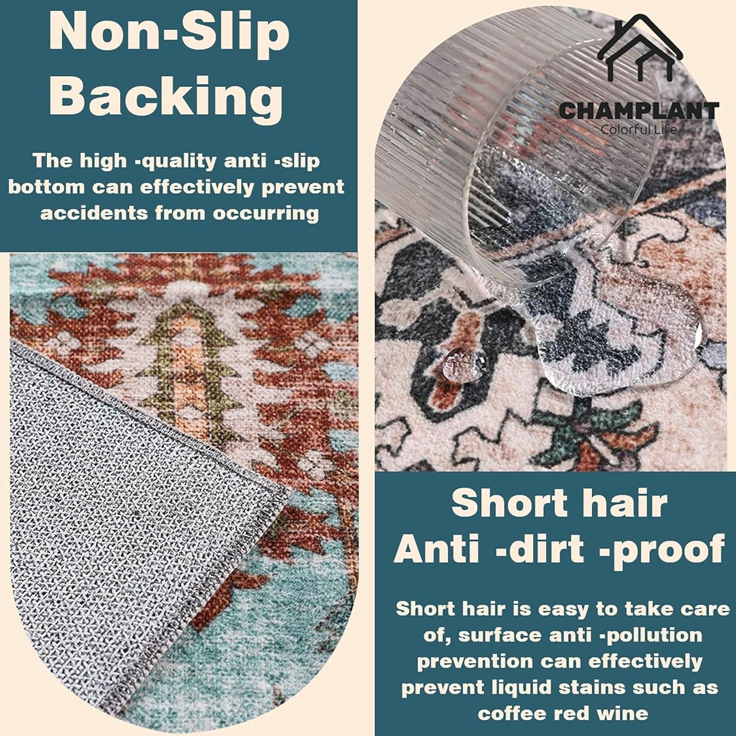 Ultra-Thin 9x12 Boho Area Rug - Pet & Kid Friendly for Effortless Elegance