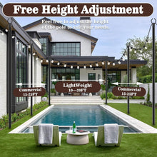 Load image into Gallery viewer, Versatile Metal String Light Poles 10 Ft - Perfect for Indoor and Outdoor Decor