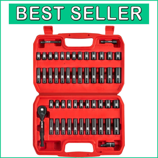 Durable 1/4” Drive Socket Set - 72-Tooth Ratchet, SAE & Metric Sockets Included