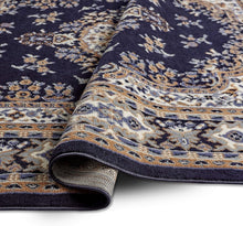 Load image into Gallery viewer, Luxurious Navy Blue/Brown Medallion Area Rug, 5'2"x7'4", for Cozy Living Spaces