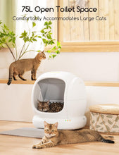 Load image into Gallery viewer, Extra Large Self-Cleaning Cat Litter Box 75L - APP Controlled &amp; Odor-Free