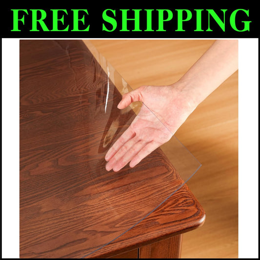 Customizable Rectangular Table Protector 42 x 100” - Easy Clean & Heavy Duty